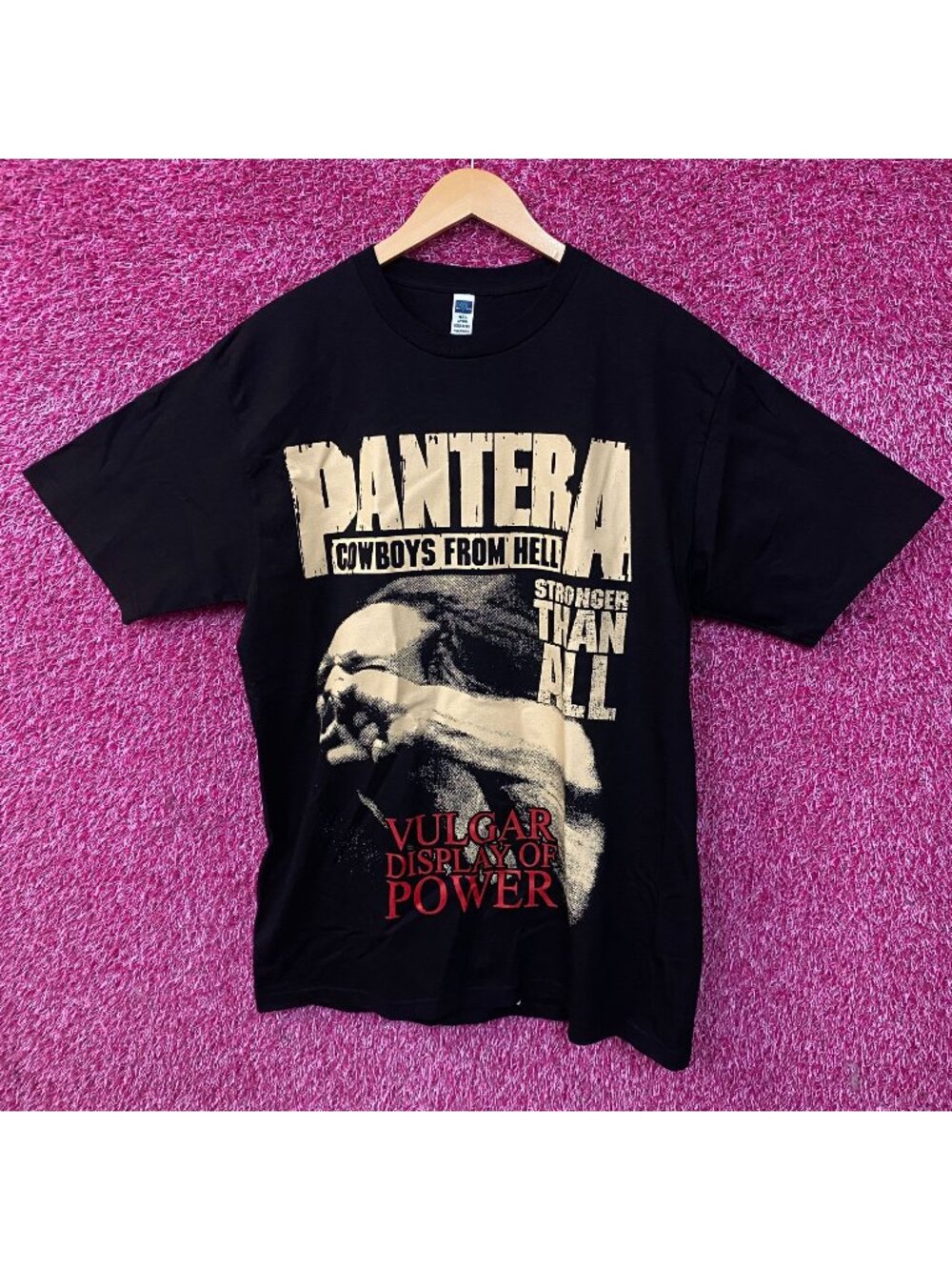 Pantera Vulgar Display of Power "Stronger Than All" Metal Band T-Shirt Large